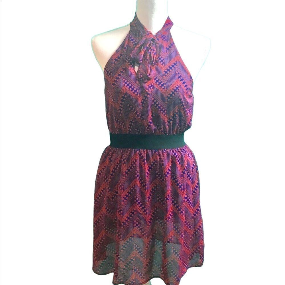 Tie Neck Sleeveless Dress